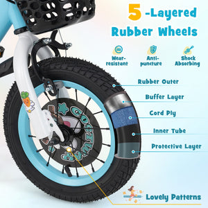 14 Inch Kids Bike with Adjustable Handlebar and Saddle for 3-5 Years Old-14 inches view 7