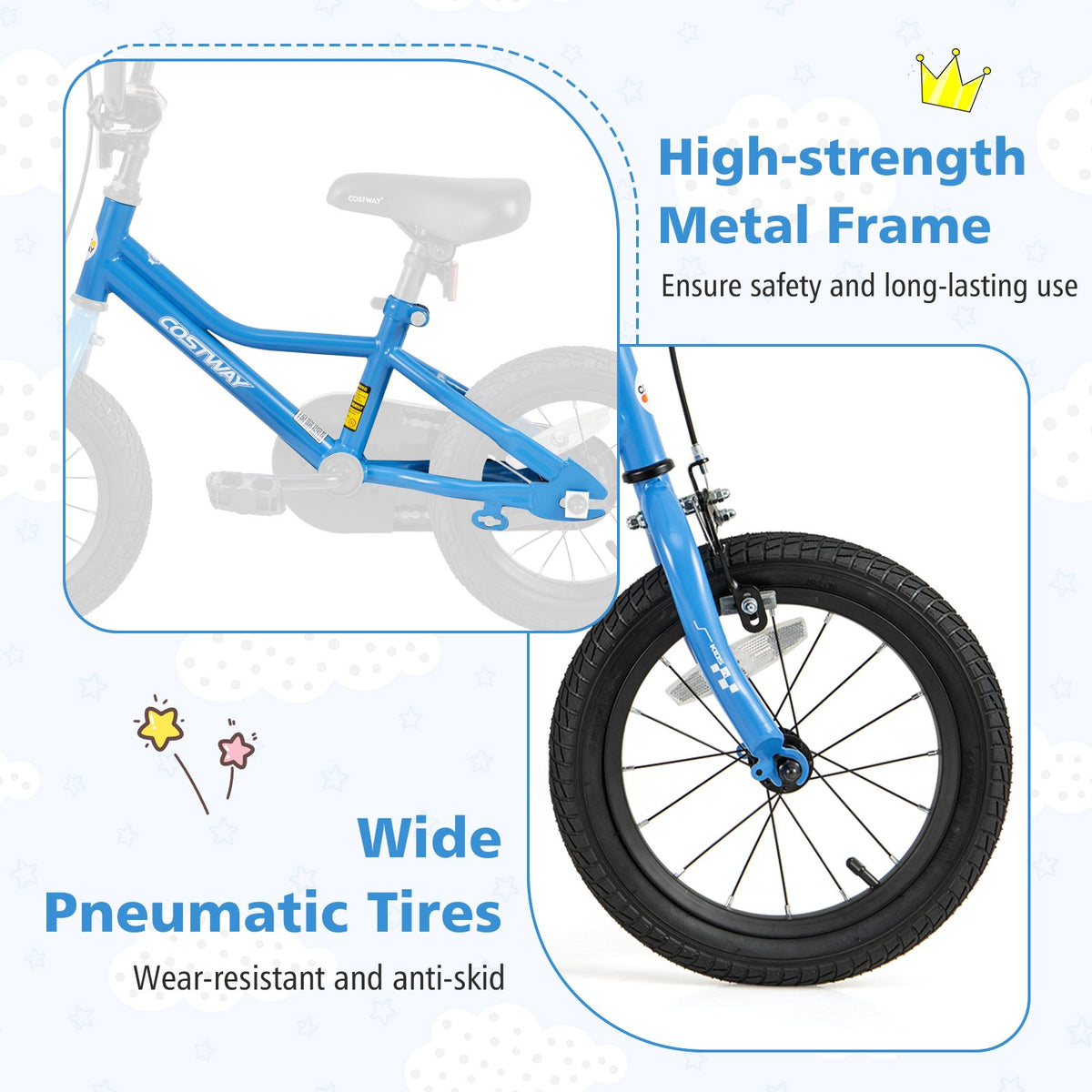 14 Inch Kids Bike with Removable Training Wheels for Aged 3-5 Years Old view 7