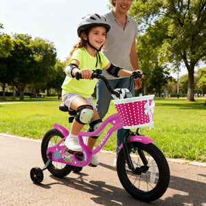14 Inch Kids Bike with Training Wheels for Aged 3-5 Years Old - Magic Rose view 2