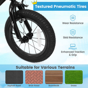 14 Inch Kids Bike with Training Wheels for Ages 3-5 Years Old Black- Street Art Time view 6