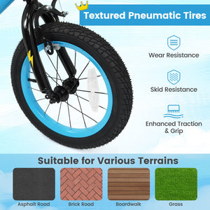 14 Inch Kids Bike with Training Wheels for Ages 3-5 Years Old Blue- Street Art Time view 6