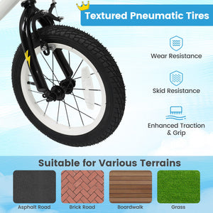 14 Inch Kids Bike with Training Wheels for Ages 3-5 Years Old White- Street Art Time view 7