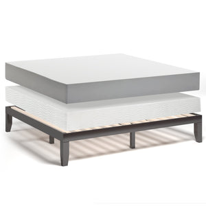 14 Inch King Size Wood Platform Bed Frame-Brown view 6