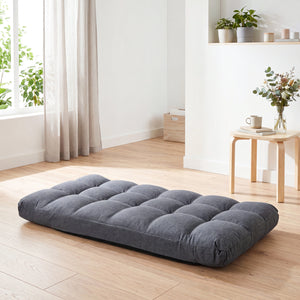14-Position Adjustable Floor Chair for Adults with Back Support and Comfy Cushion-Gray view 6