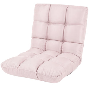 14-Position Adjustable Folding Lazy Gaming Sofa-Light Pink view 4