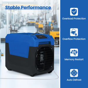 140 Pints Commercial Dehumidifier with Pump and Drain Hose-Blue view 8