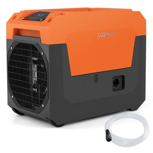 140 Pints Commercial Dehumidifier with Pump and Drain Hose-Orange view 2