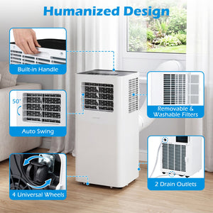 14000 BTU 3-in-1 Smart AC with Wi-Fi and Remote Control & Window Kit-White view 6