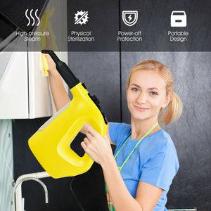 1400W Handheld Steam Cleaner with 14-Piece Accessory Kit and Child Lock-Yellow view 5