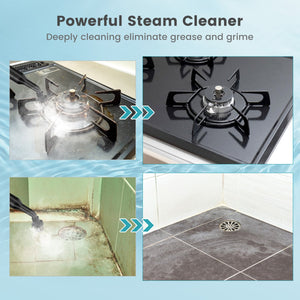 1400W Handheld Steam Cleaner with 14-Piece Accessory Kit and Child Lock-Blue view 5