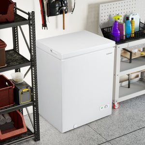 141 L/5 Cu.Ft Compact Chest Freezer with 7-Gear Adjustable Temperature-White view 2