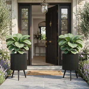 14 Inch Plant Pot with Stand and Tapered Legs for Garden view 3