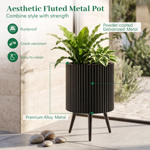 14 Inch Plant Pot with Stand and Tapered Legs for Garden view 8