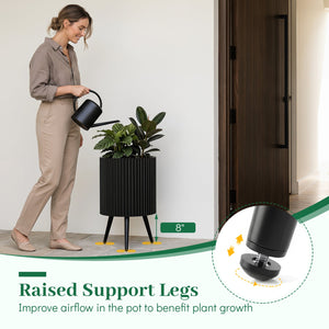 14 Inch Plant Pot with Stand and Tapered Legs for Garden view 9