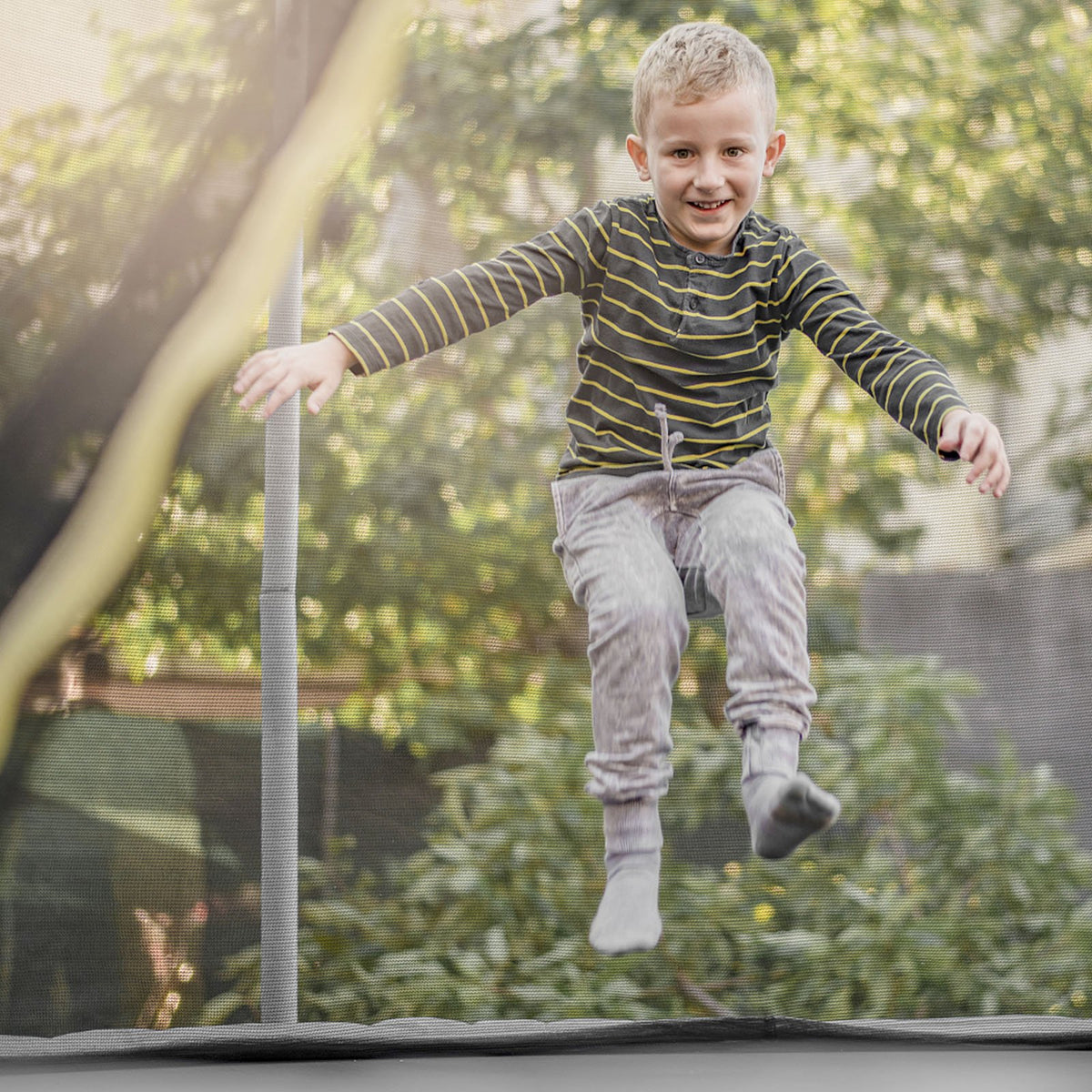 15/16 Feet Trampoline Replacement Safety Net with Adjustable Straps-16 ft view 2