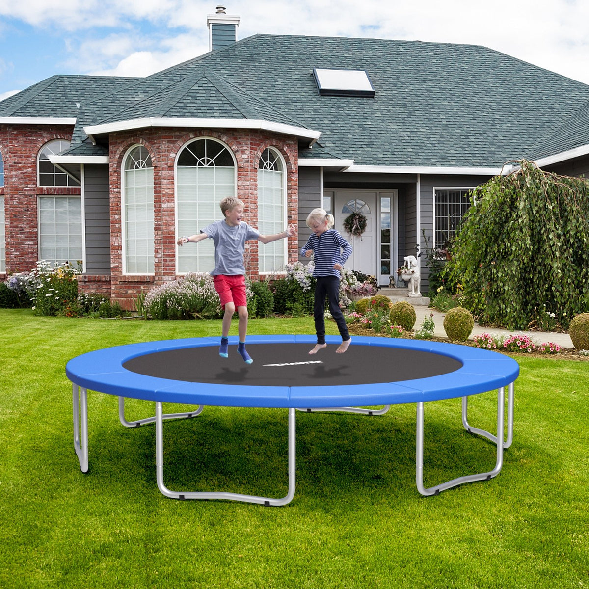 15 Feet Universal Trampoline Spring Cover-Blue view 2