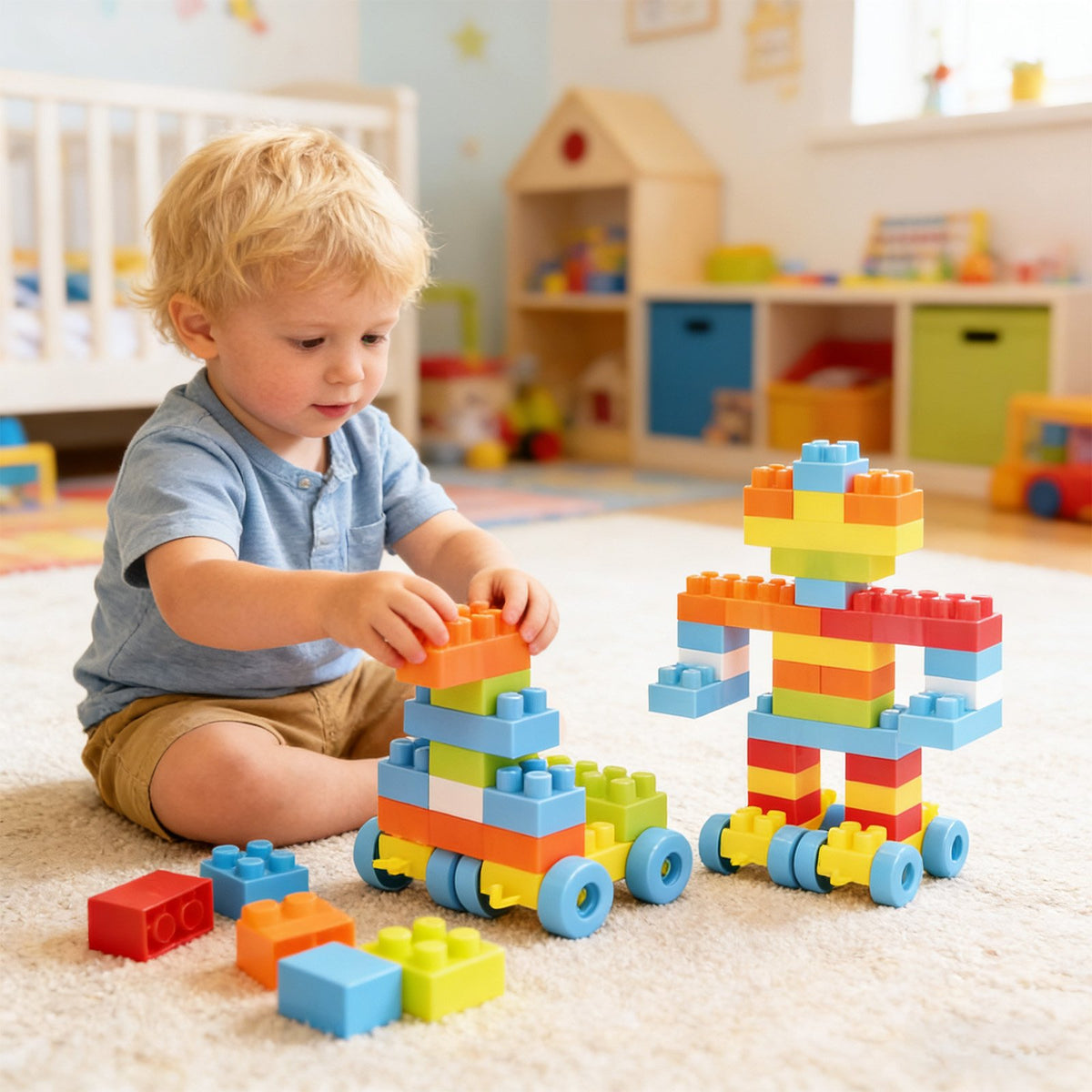 150 Pcs Toddler Building Blocks Toy STEM Montessori Early Learning Toys for 3+ year old view 3