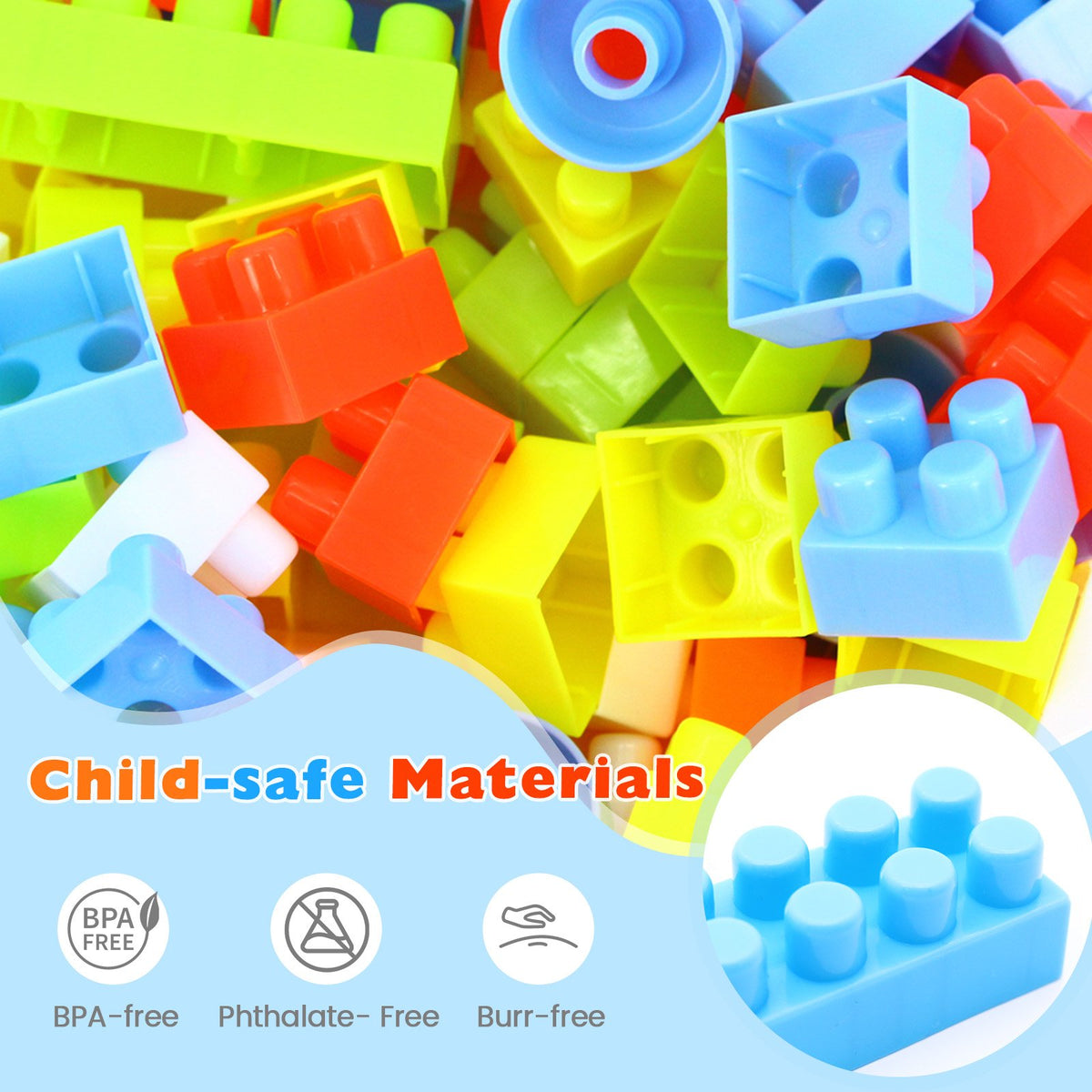 150 Pcs Toddler Building Blocks Toy STEM Montessori Early Learning Toys for 3+ year old view 7