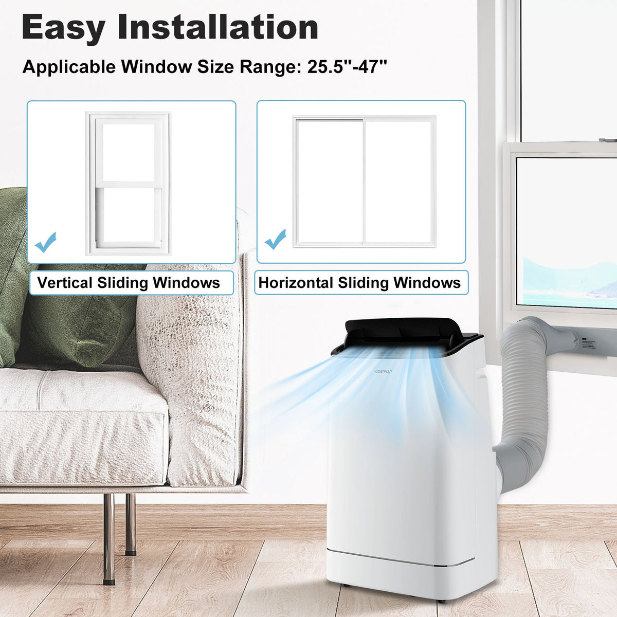15000 BTU Portable Air Conditioner with APP Control and Heat view 5