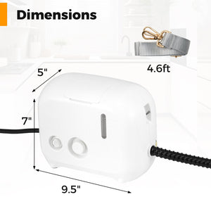 1500W Portable Steam Cleaner with 34 oz Water Tank-White view 4