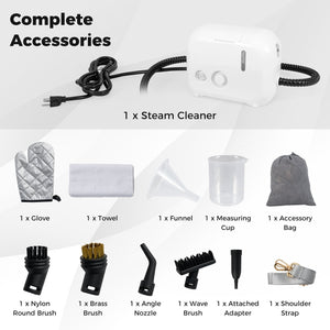 1500W Portable Steam Cleaner with 34 oz Water Tank-White view 5
