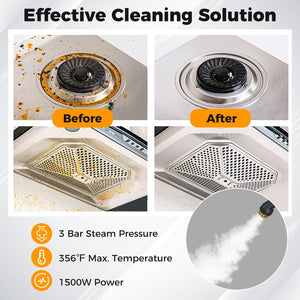 1500W Portable Steam Cleaner with 34 oz Water Tank-White view 7