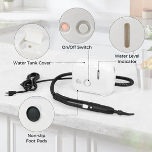1500W Portable Steam Cleaner with 34 oz Water Tank-White view 8