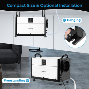 155 Pint Crawl Space Dehumidifier with 3 Modes and 24H Time-White view 5