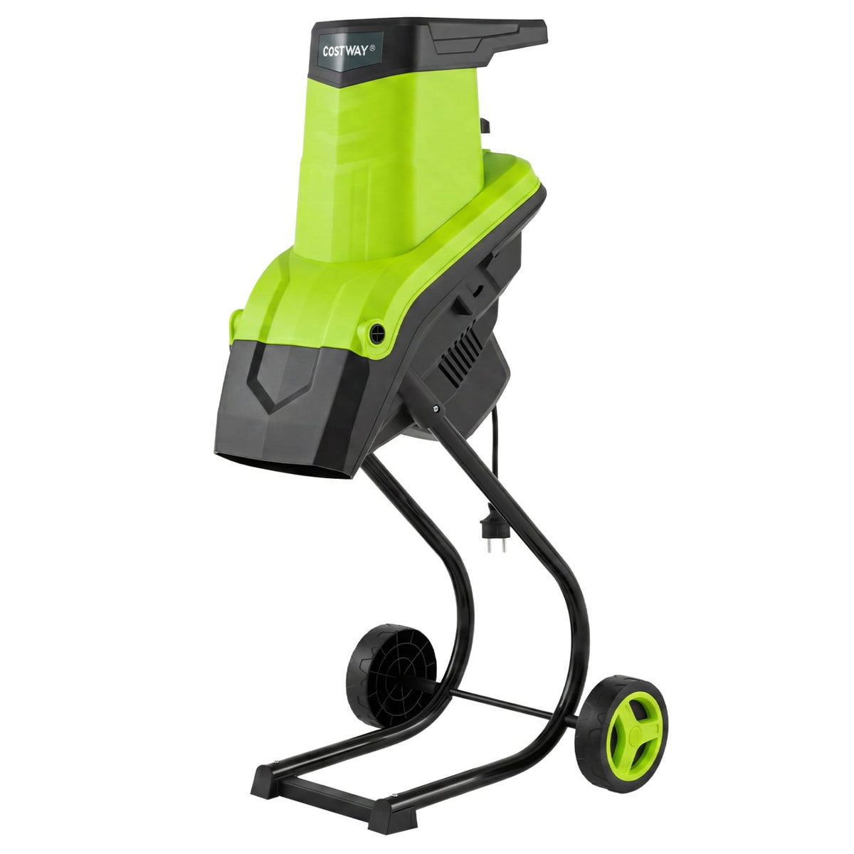 15-Amp Electric Wood Chipper Shredder Mulcher 1.8 Inch Max Cutting Diameter-Green view 2