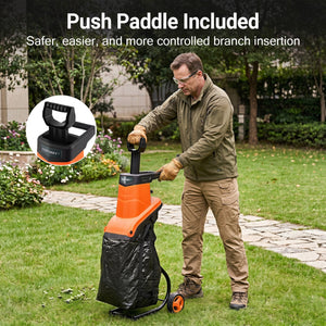 15-Amp Electric Wood Chipper Shredder Mulcher with 1.8 Inch Max Cutting Diameter-Orange view 9