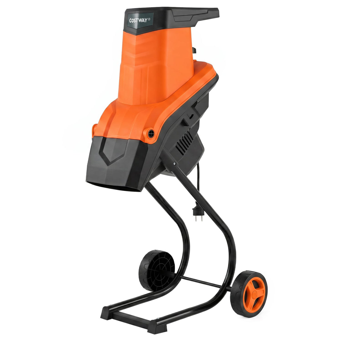 15-Amp Electric Wood Chipper Shredder Mulcher with 1.8 Inch Max Cutting Diameter-Orange view 2