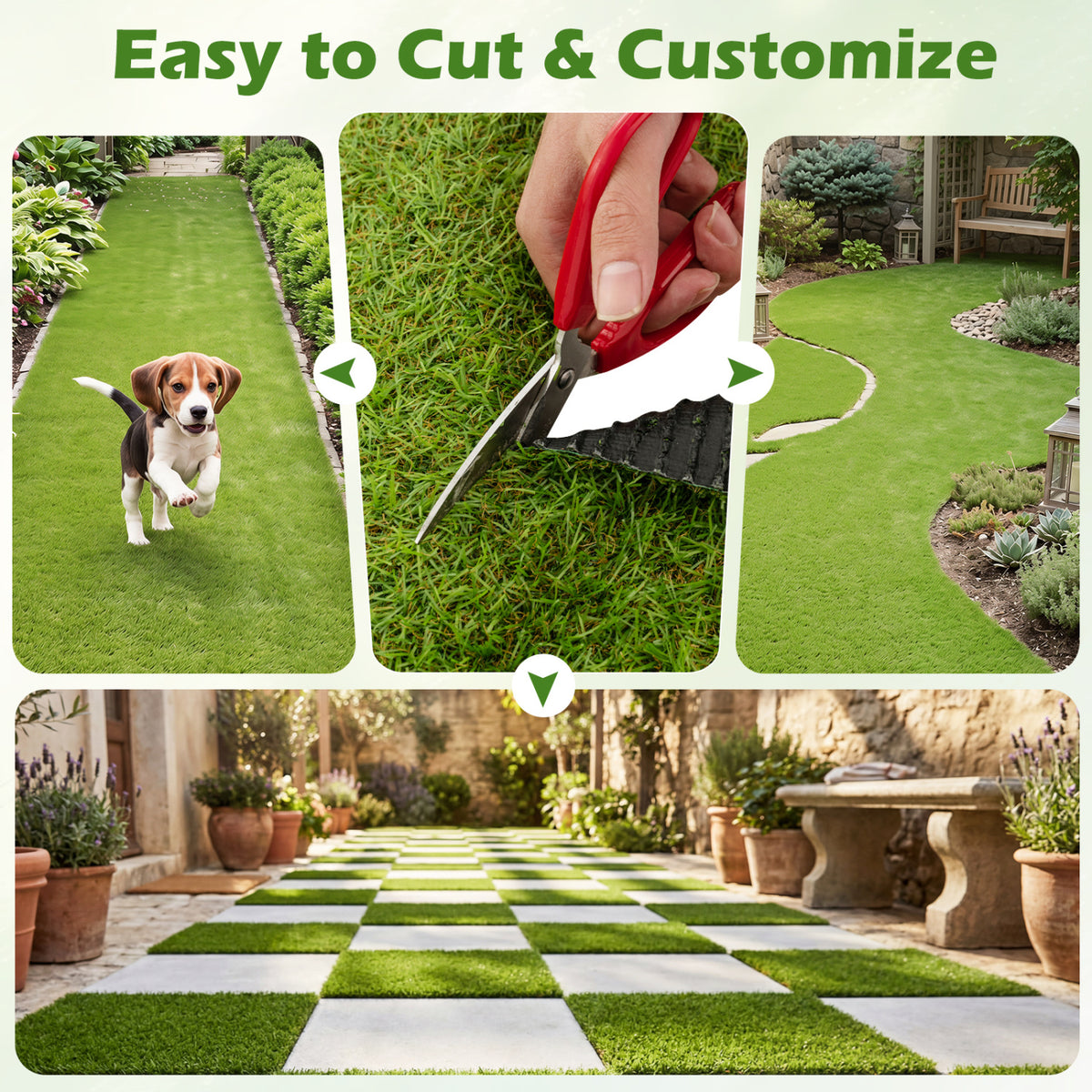 15 x 7 Feet Artificial Turf Rug with Low 0.75 inch Pile Height view 8