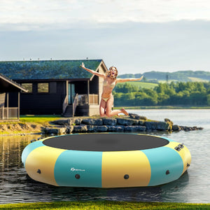 15 Feet Inflatable Splash Padded Water Bouncer Trampoline-Yellow view 2