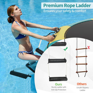 15 Feet Inflatable Splash Padded Water Bouncer Trampoline-Yellow view 7