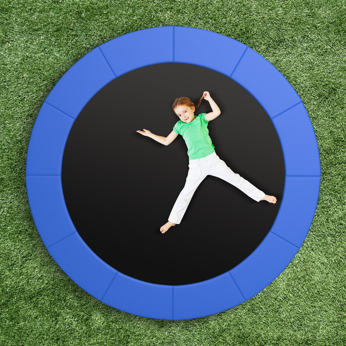 16 Feet Trampoline Pad Replacement Safety Pad with Fixing Straps (Blue) view 2