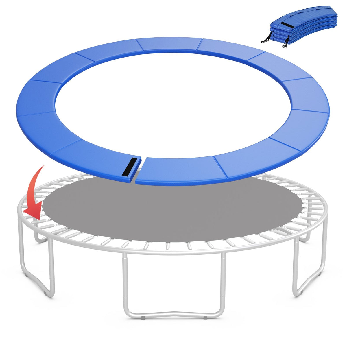 16 Feet Trampoline Pad Replacement Safety Pad with Fixing Straps (Blue) view 4