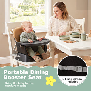 16-in-1 Baby High Chair with Activity Center and Booster Seat for Babies and Toddlers-Black view 5