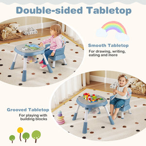 16-in-1 Baby High Chair with Activity Center and Booster Seat for Babies and Toddlers-Celadon view 9