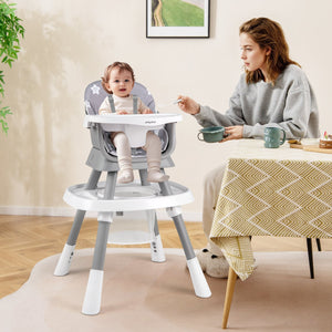 16-in-1 Baby High Chair with Activity Center and Booster Seat for Babies and Toddlers-Grey view 2