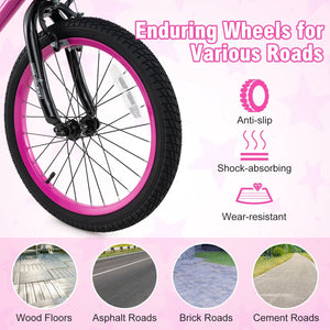 16 Inch Kids Bike Adjustable Bicycle with Front Basket for Children Aged 4-7 Years Old view 4