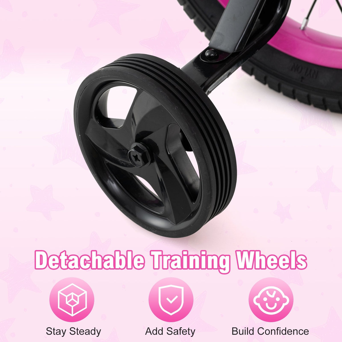 16 Inch Kids Bike Adjustable Bicycle with Front Basket for Children Aged 4-7 Years Old view 9