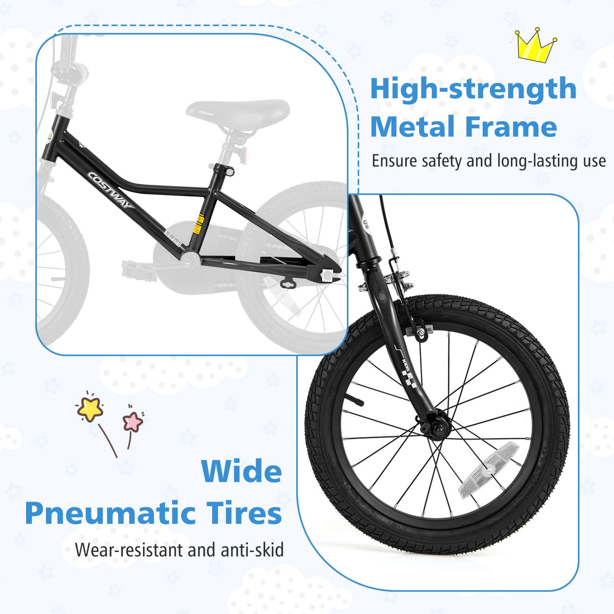 16 Inch Kids Bike Adjustable for 4-7 Years Old with Low-Step Frame view 8