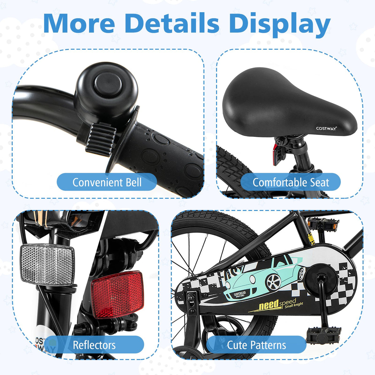 16 Inch Kids Bike Adjustable for 4-7 Years Old with Low-Step Frame view 9