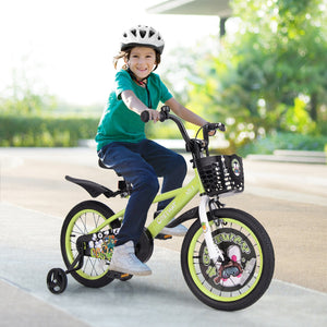 16 Inch Kids Bike Adjustable with Detachable Training Wheels for 4-8 Years Old-16 inches view 2