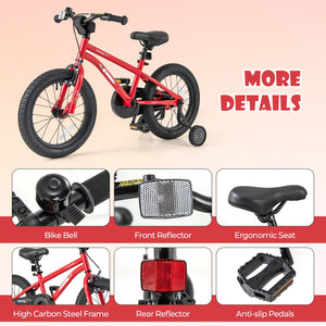16-Inch Kids Bike Ages 4-7 with Handbrake and Coaster Brake and Bell Ring-16 inches view 7
