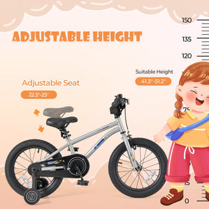 16-Inch Kids Bike Bicycle for Boys Girls 4-7 Adjustable with High Carbon Steel Frame-16 inches view 5