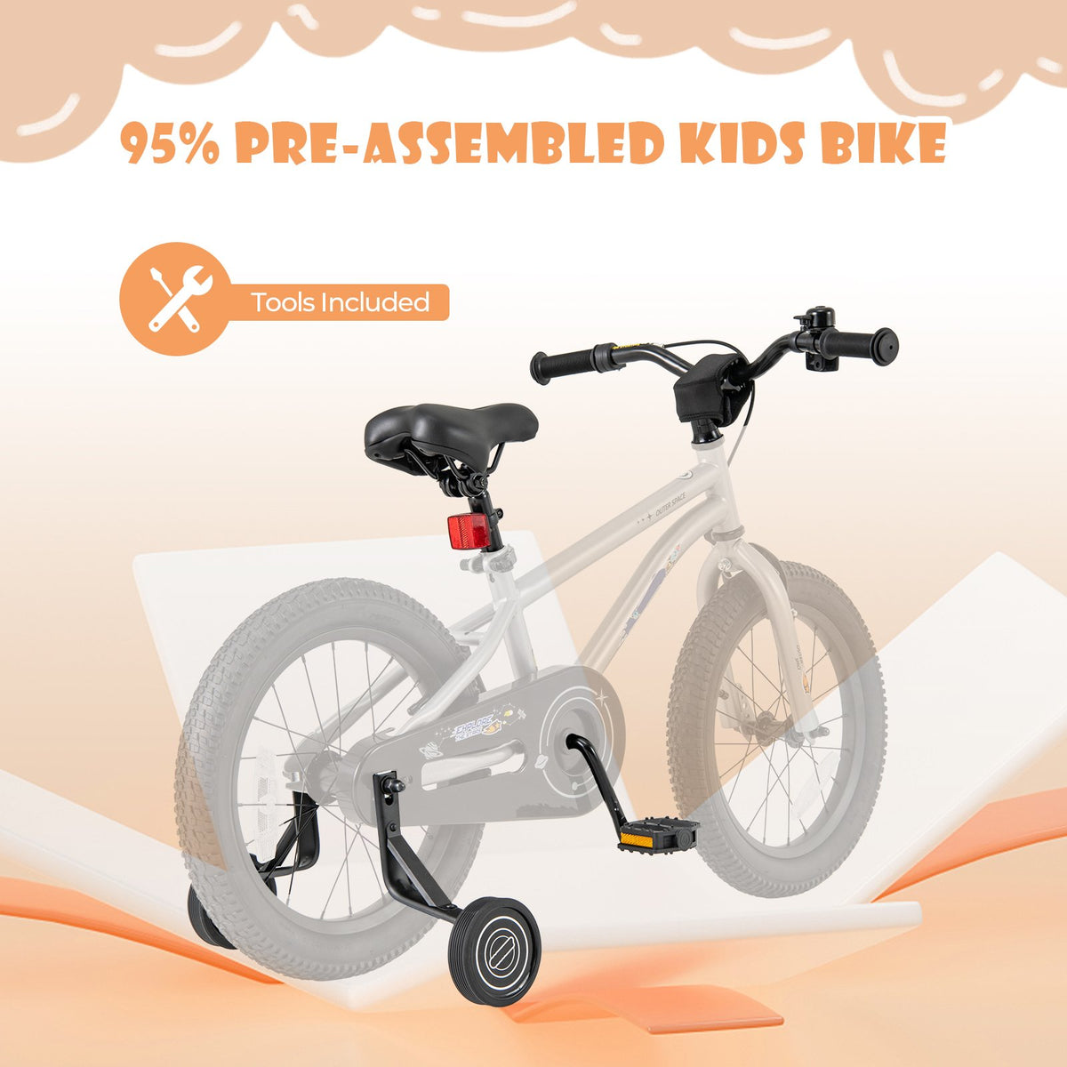 16-Inch Kids Bike Bicycle for Boys Girls 4-7 Adjustable with High Carbon Steel Frame-16 inches view 7