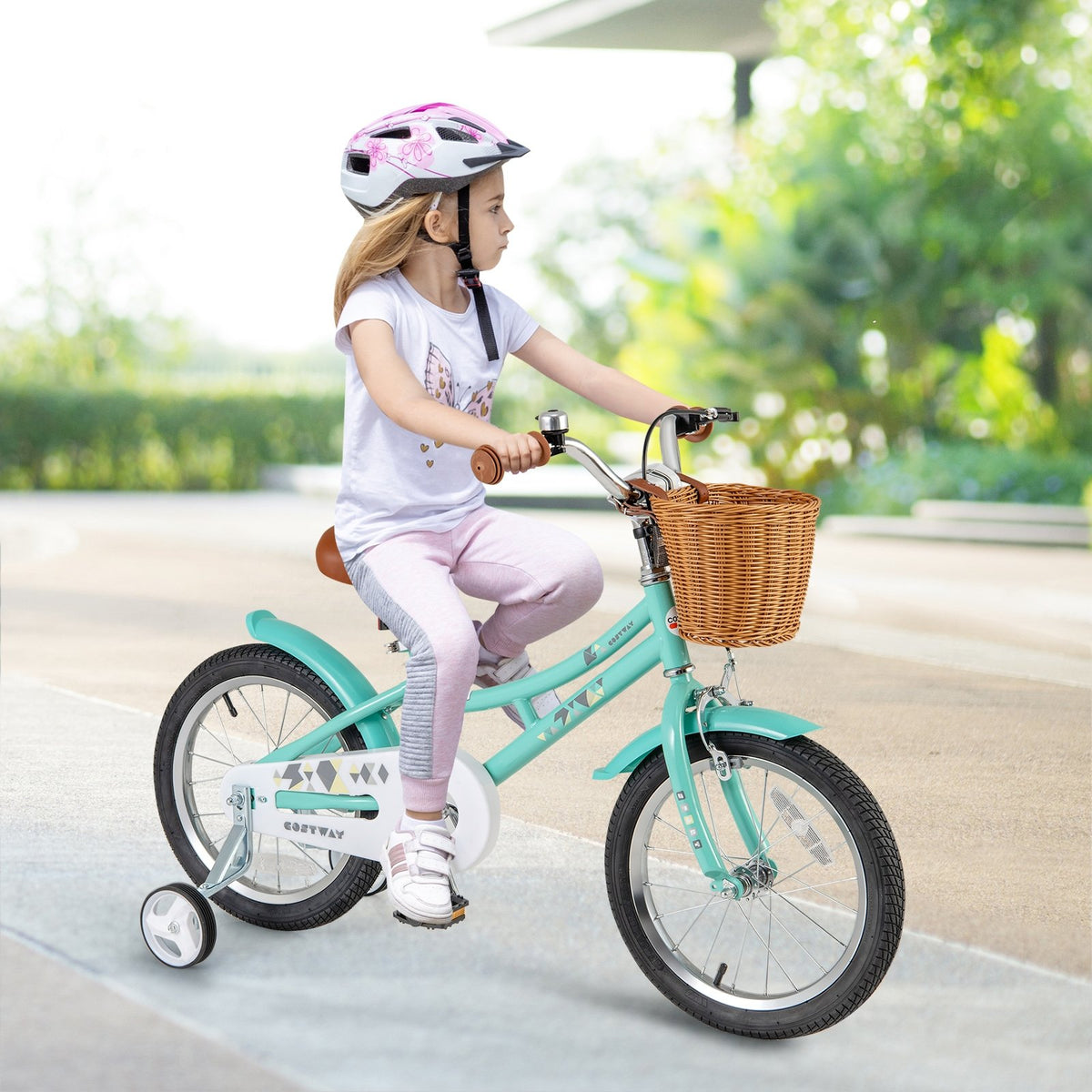 16 Inch Kids Bike Bicycle with Training Wheels and 2 Brake System Ages 4-7 Years Old-16 inches view 2