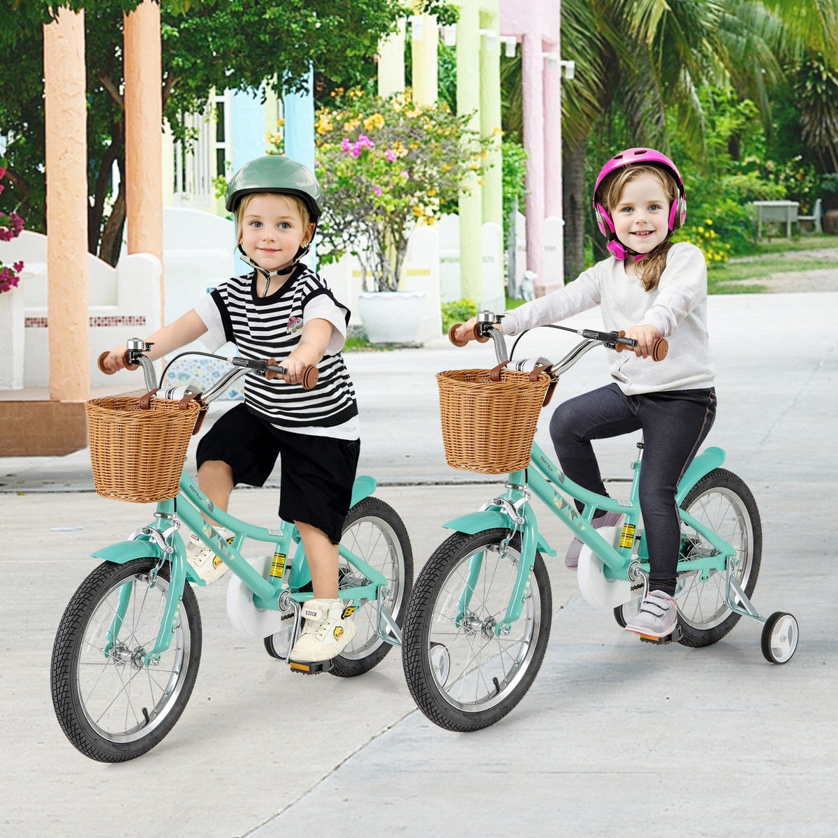 16 Inch Kids Bike Bicycle with Training Wheels and 2 Brake System Ages 4-7 Years Old-16 inches view 3