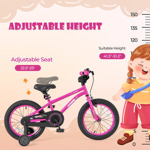 16-Inch Kids Bike for 4-7 Years Old Adjustable with Removable Training Wheels-16 inches view 8